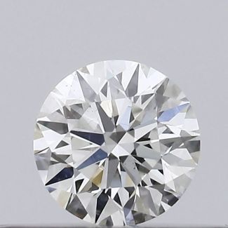 0.19 Carat Round H VS2 EX VG GIA Natural Diamond