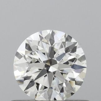 0.53 Carat Round I SI1 EX GIA Natural Diamond