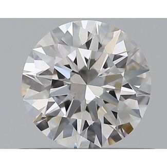 0.58 Carat Round E VVS1 EX GIA Natural Diamond