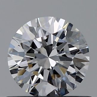 0.5 Carat Round D VS2 EX GIA Natural Diamond