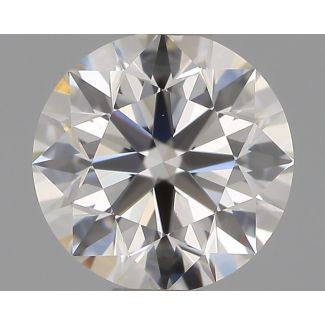 0.62 Carat Round H VVS2 EX GIA Natural Diamond