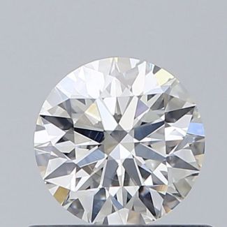 0.53 Carat Round H VS2 EX VG GIA Natural Diamond