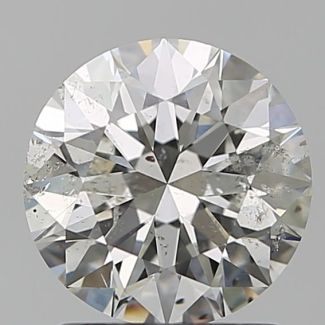 1.50 Carat Round H SI2 EX GIA Natural Diamond