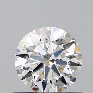 0.57 Carat Round F VVS1 EX GIA Natural Diamond