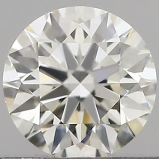 0.33 Carat Round H VVS2 EX IGI Natural Diamond