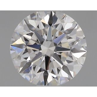 0.63 Carat Round E VVS2 EX GIA Natural Diamond