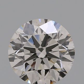 0.52 Carat Round K Faint Brown VS2 EX GIA Natural Diamond