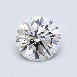 0.91 Carat Round H VVS2 VG EX GIA Natural Diamond