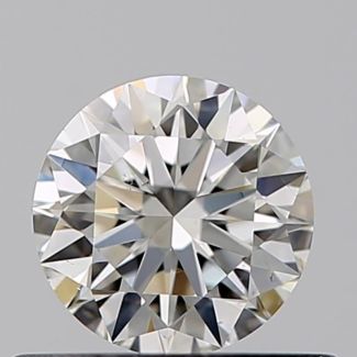 0.42 Carat Round H VS2 EX GIA Natural Diamond