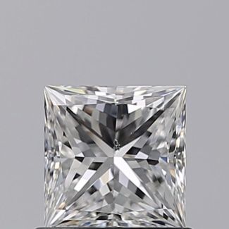 0.70 Carat Princess E SI1 - VG GD GIA Natural Diamond