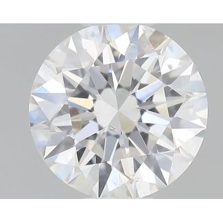 0.5 Carat Round F SI1 EX GIA Natural Diamond