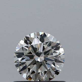 0.53 Carat Round H SI1 EX VG GIA Natural Diamond