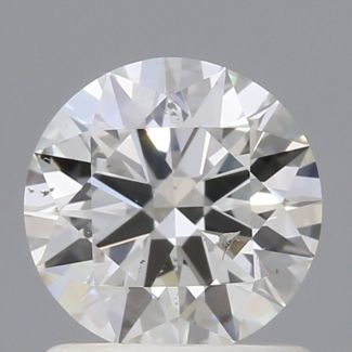 1.00 Carat Round H SI2 EX GIA Natural Diamond