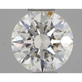 0.51 Carat Round H VVS1 EX IGI Natural Diamond