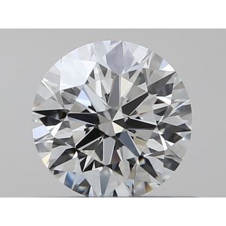 0.43 Carat Round H VVS2 EX GIA Natural Diamond