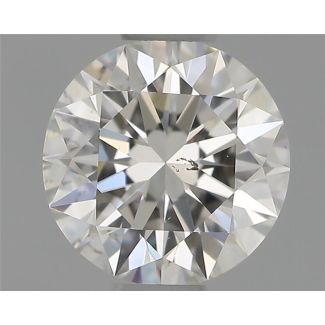 0.50 Carat Round H SI1 EX GIA Natural Diamond