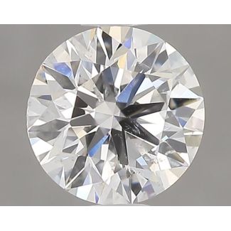 0.61 Carat Round F SI2 EX GIA Natural Diamond