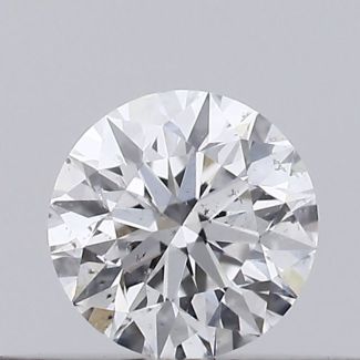 0.22 Carat Round D SI2 EX GIA Natural Diamond