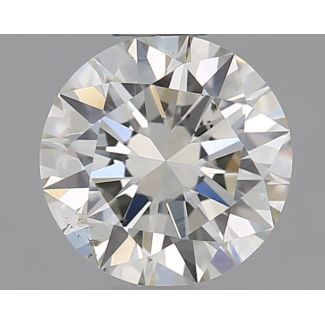 0.58 Carat Round H SI1 EX IGI Natural Diamond