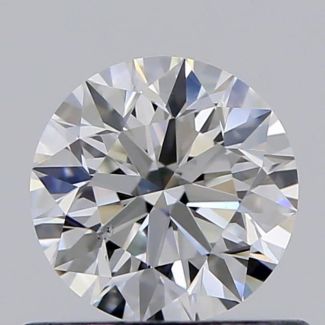 0.53 Carat Round F VS2 EX GIA Natural Diamond