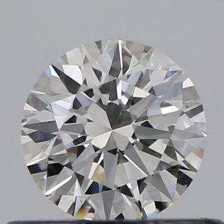 0.46 Carat Round F VVS2 VG EX GIA Natural Diamond