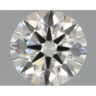 0.53 Carat Round H VVS2 EX IGI Natural Diamond