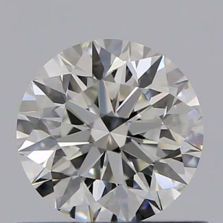 0.53 Carat Round H VVS1 EX GIA Natural Diamond