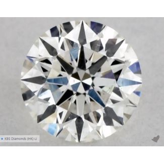 0.41 Carat Round H SI1 EX GIA Natural Diamond