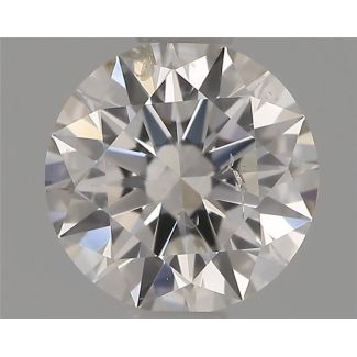 0.51 Carat Round H SI2 EX GIA Natural Diamond