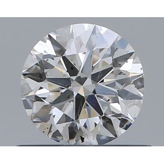 0.58 Carat Round H SI2 EX GIA Natural Diamond