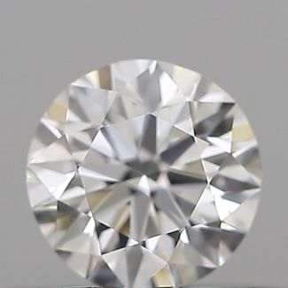 0.31 Carat Round F VVS1 EX VG GIA Natural Diamond