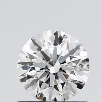 0.70 Carat Round F SI1 EX GIA Natural Diamond