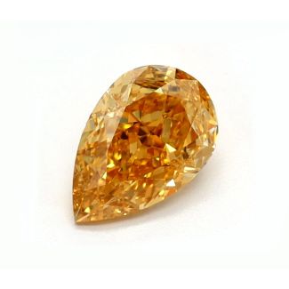 0.3 Carat Pear Fancy Deep Orangy Yellow VS1 - EX VG GIA Natural Diamond