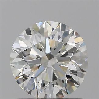 0.90 Carat Round H VS2 EX VG GIA Natural Diamond