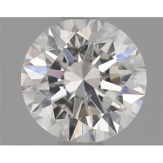 0.53 Carat Round G SI1 EX GIA Natural Diamond