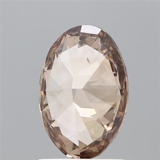 1.71 Carat Oval Fancy Orangey Brown SI2 - GD GIA Natural Diamond