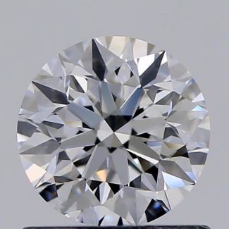 0.70 Carat Round D VVS2 EX GIA Natural Diamond