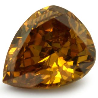 1.03 Carat Pear Fancy Deep Yellowish Orange SI2 - GD GIA Natural Diamond