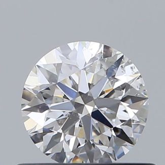 0.6 Carat Round E SI2 EX GIA Natural Diamond