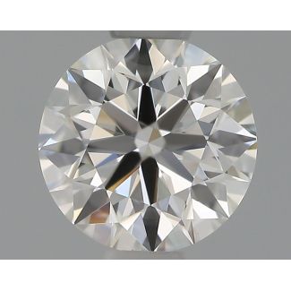 0.59 Carat Round H VVS1 EX IGI Natural Diamond