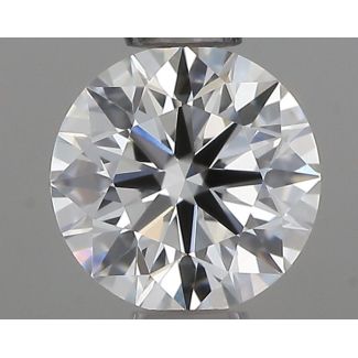 0.43 Carat Round F VVS1 EX IGI Natural Diamond