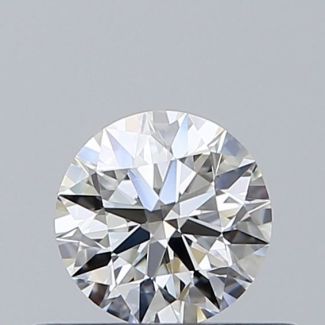 0.37 Carat Round H VVS2 EX GIA Natural Diamond