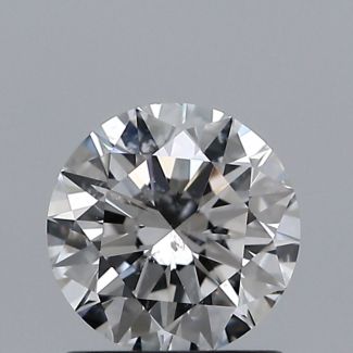 0.90 Carat Round E I1 VG EX GIA Natural Diamond