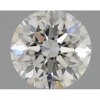 0.51 Carat Round H SI2 EX IGI Natural Diamond