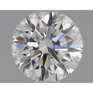 0.51 Carat Round F VVS1 EX GIA Natural Diamond