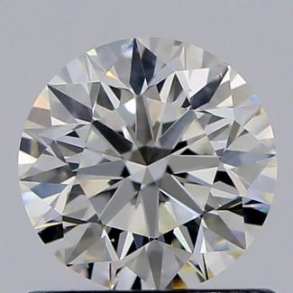 0.70 Carat Round H VS2 EX VG GIA Natural Diamond