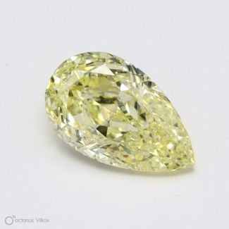 0.7 Carat Pear Fancy Yellow SI2 - VG GIA Natural Diamond