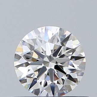 0.5 Carat Round F VVS1 EX GIA Natural Diamond