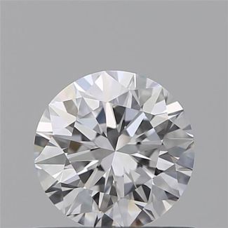 0.56 Carat Round D VVS2 EX GIA Natural Diamond