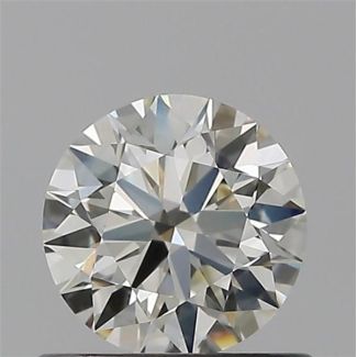 0.55 Carat Round H VVS2 EX IGI Natural Diamond